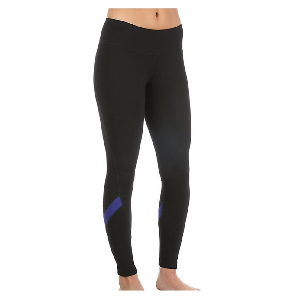 Anthropologie VIMMIA leggings with blue accent and zipper pocket